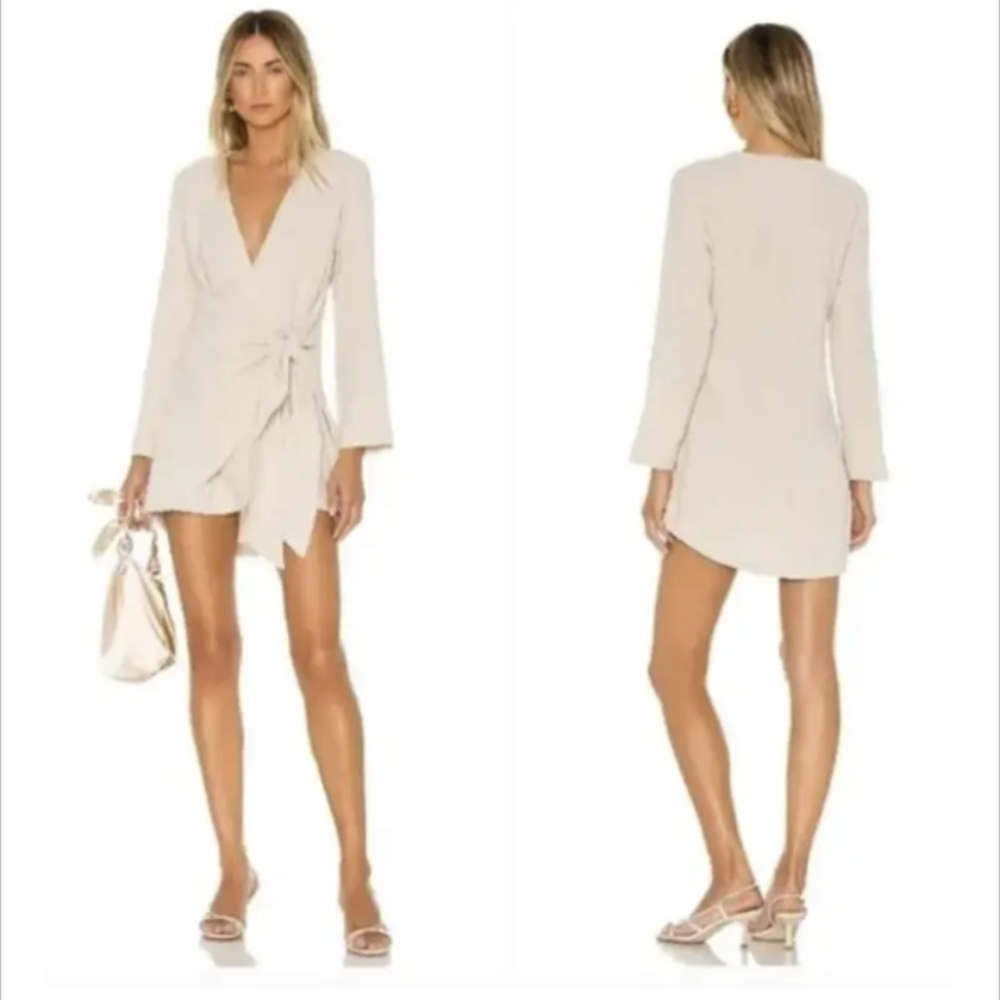 L'Academie The Meadow Mini Dress in Taupe